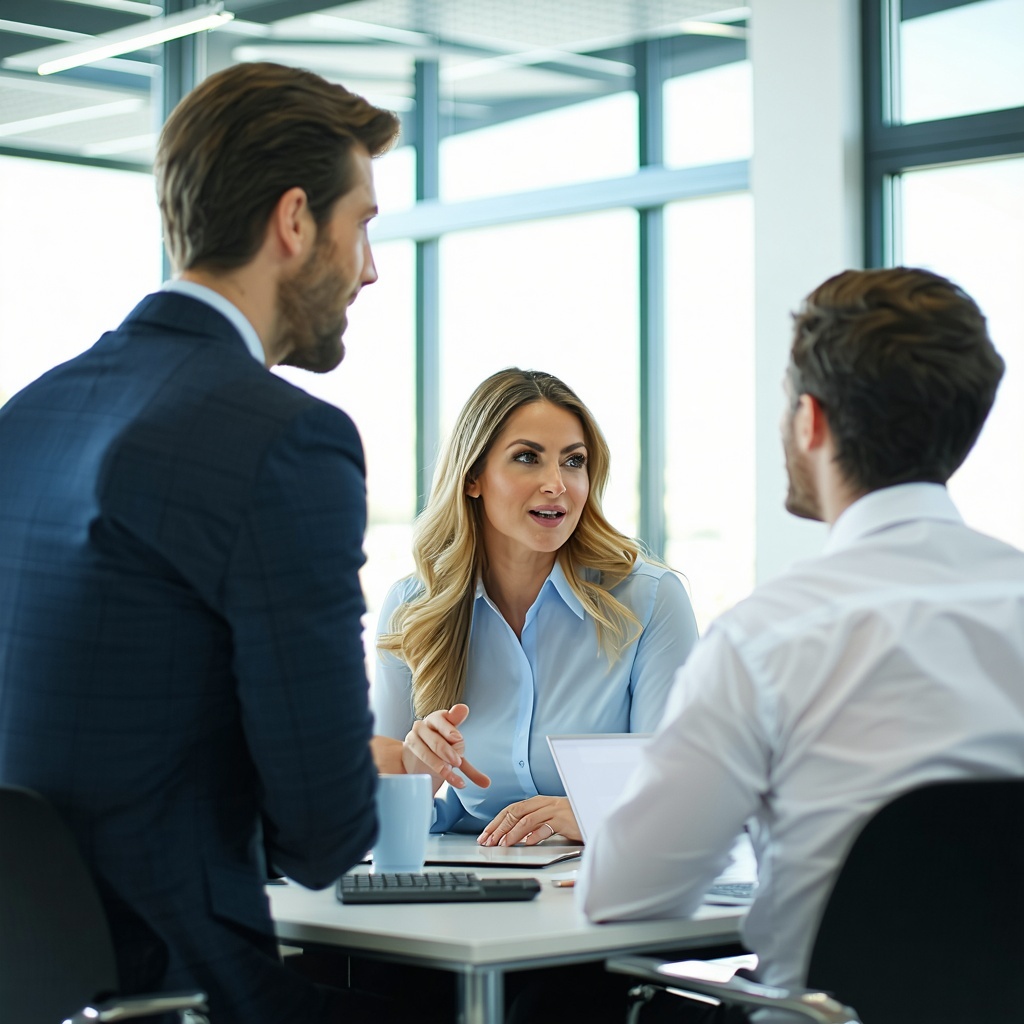 Office people talking