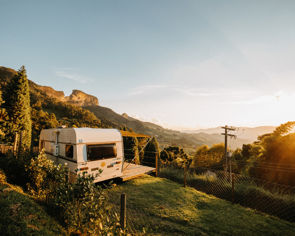 Caravan op vakantie
