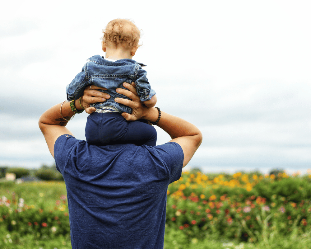 Papa met kind